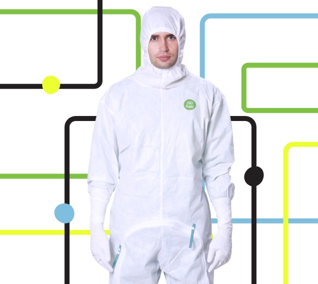Isofield Steridon – sterilni kombinezon za čiste sobe za čiste sobe IBC NANOTEX