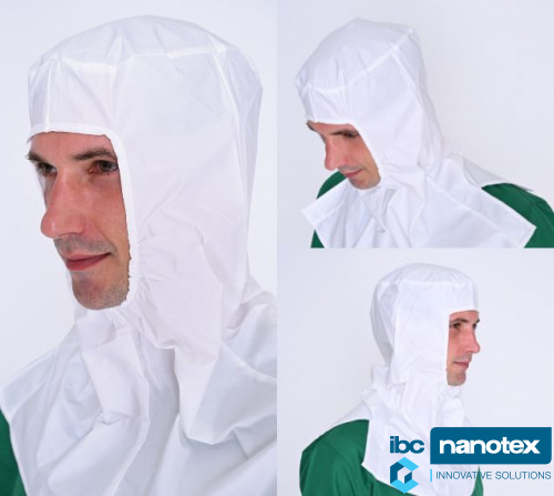 Isofield Vista – sterilna kapuljača za čiste sobe za čiste sobe IBC NANOTEX