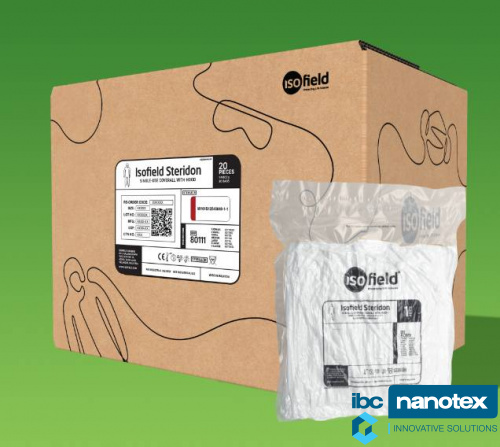 Isofield Steridon – sterilni kombinezon za čiste sobe za čiste sobe IBC NANOTEX