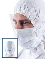 Маска стерильная с лицевым щитком на завязках VFM 210 T-SLOT BioClean  для чистых помещений IBC Nanotex