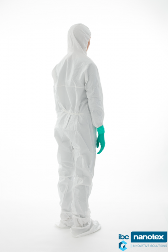 Sterilni jednokratni kombinezon sa kapuljacom I nazuvcima BioClean S-BDFC za čiste sobe IBC NANOTEX