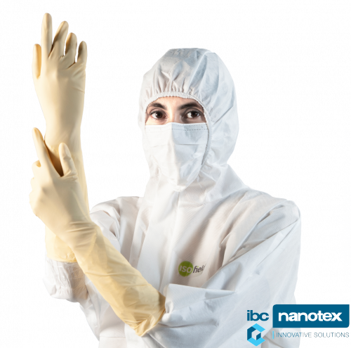  Rukavice za ciste sobe latex Sterilne 400 mm CR+ ISOfield za čiste sobe  IBC Nanotex