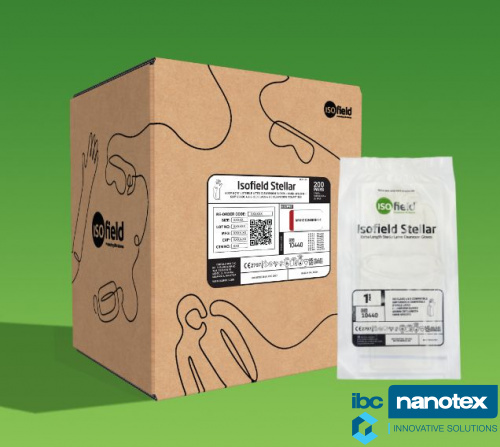 Isofield Stellar – sterilne lateks rukavice za čiste sobe (400 mm) Isofield za čiste sobe  IBC Nanotex