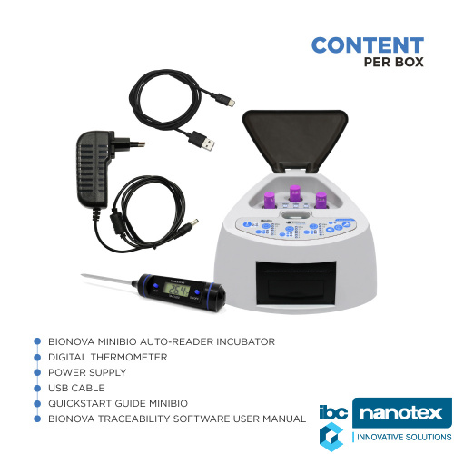 MiniBio. 20 minuta – 4 sata. Inkubator za automatsko očitavanje. Bionova Terragene