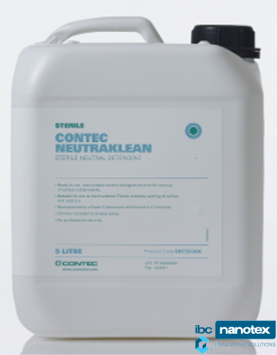 Sterilno sredstvo za čišćenje Contec NeutraKlean 5L za čiste sobe i sterilnu proizvodnju IBC Nanotex
