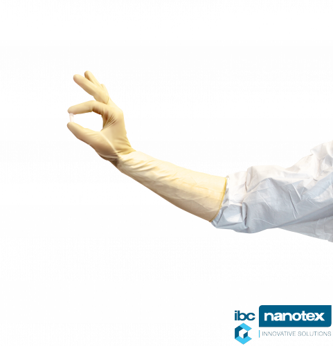  Rukavice za ciste sobe latex Sterilne 400 mm CR+ ISOfield za čiste sobe  IBC Nanotex