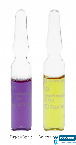 BT23 biološki indikator. 2 ml / 48 sati. Autoklaviranje (parna sterilizacija). Bionova Terragene