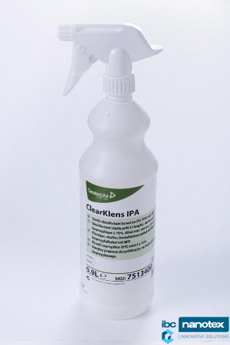 Средство дезинфицирующее стерильное ClearKlens 70% IPA 900мл для чистых помещений IBC Nanotex